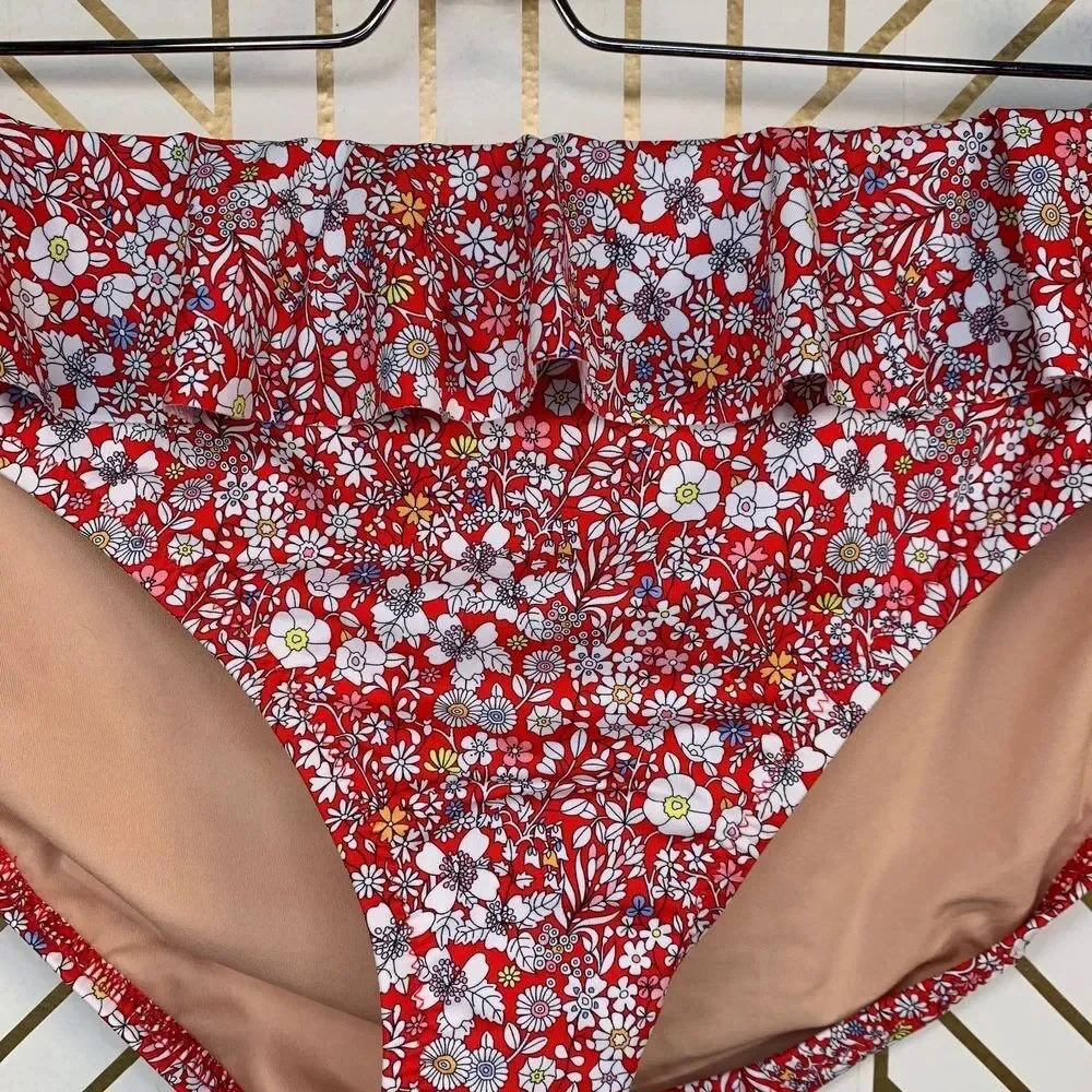 J. Crew Ruffle Surf Hipster Bikini‎ Liberty Floral